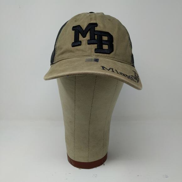 Lucky 7 USA Strapback Hat Miami Beach Florida Black Embroidered MB Logo W/Tags - Picture 2 of 14